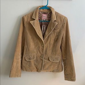 Mustard yellow velvet blazer